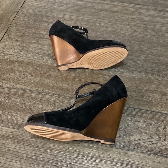 MADISON HARDING WEDGE T STRAP HEELS | Size 9 - Picture 5 of 14